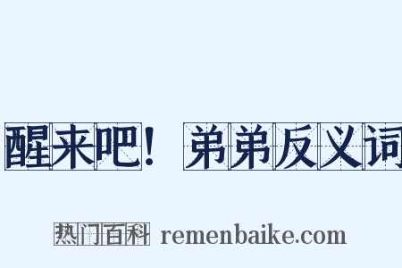 醒来吧！弟弟反义词是什么意思的图片